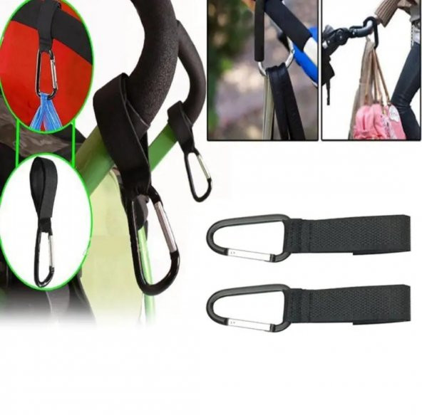 2 Adet Puset Kancası Bebek Arabası Askı Aparatı Plastik Kancalı - 4