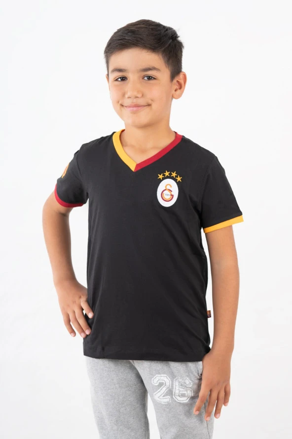 Galatasaray Çocuk Lisanslı Armalı Siyah Tshirt C12005 - 3