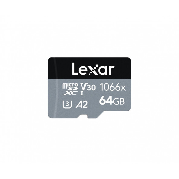 Lexar 64GB Profesyonel microSDXC UHS-I U3 C10 4K V30 A2 1066x 160MB/s