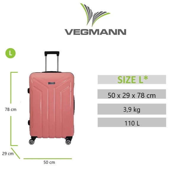 Vegmann Vela Pembe Büyük Boy Valiz - 3