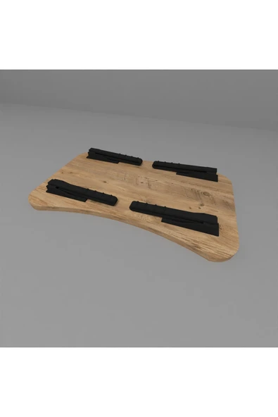 Katlanır Laptop Masası Sehpası Çalışma Yatak Kahvaltı Masası 60x35 Cm Atlantik Çam - 3