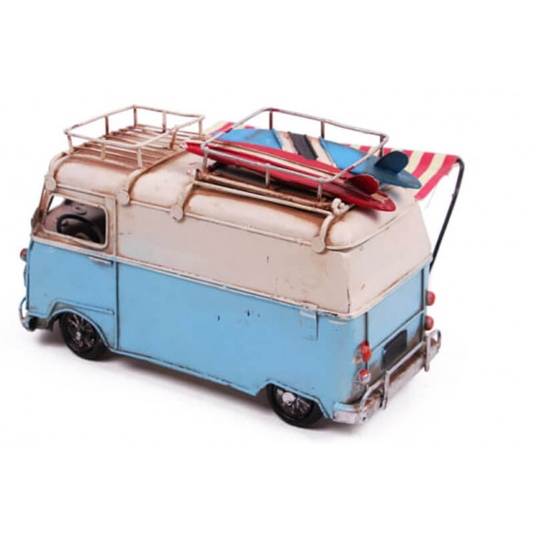 Dekoratif Metal Minibüs Çerçeveli, Kalemlik ve Tenteli 1310E-4122 Model-M36 - 5