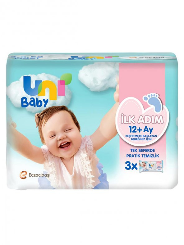 Uni Baby İlk Adım Islak Havlu  Mendil 52x6 312 Yaprak - 2
