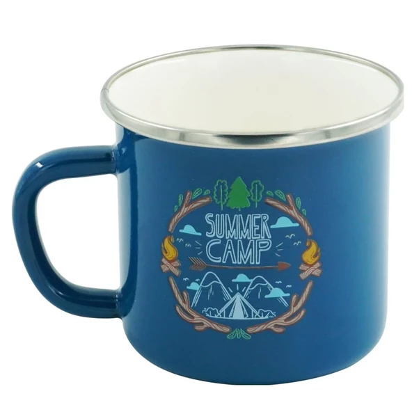 Orcamp Retro Emaye Kupa Bardak Mavi Summer Camp 330 cc