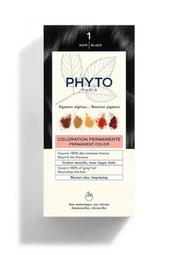 Phyto Phytocolor Bitkisel Saç Boyası - 1 Siyah ürün görseli