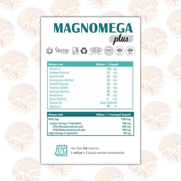 Negans Magnomega Omega 3 Balıkyağı Multivitamin - 4