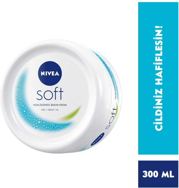 Nivea Soft Nemlendirici Bakım Kremi 300 Ml (Yüz - Vücut - El )