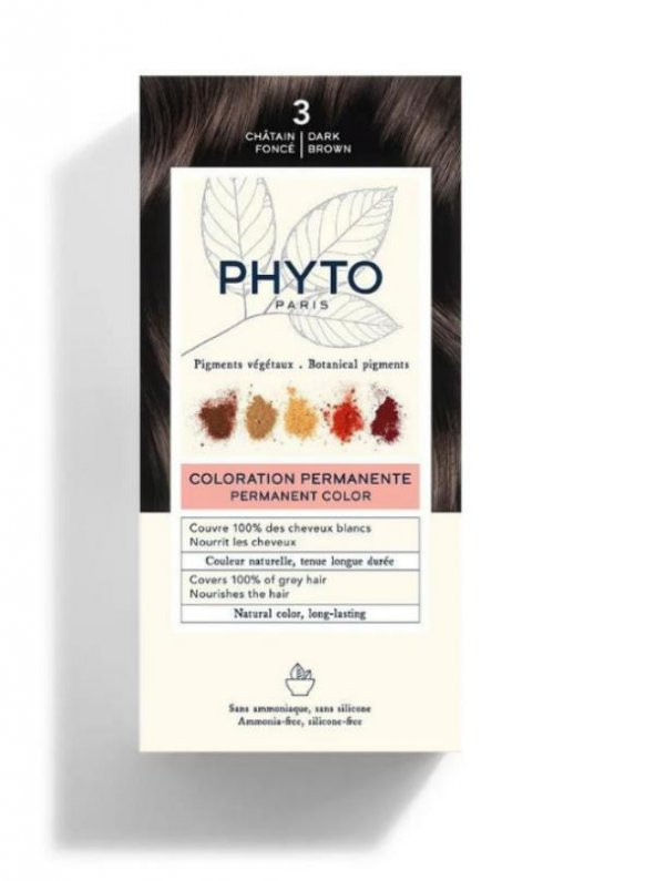 Phyto Phytocolor Bitkisel Saç Boyası - 3 Koyu Kestane ürün görseli 1