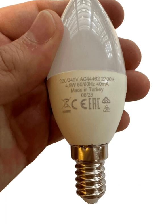 Osram 4.9W (40W) E14 Duy 2700K Sarı (5 Adet) - 6