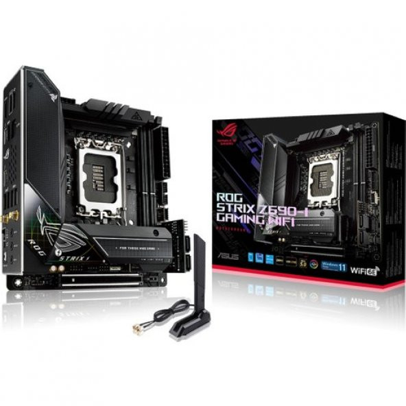 Asus Rog Strix Z690-I Gaming Wi-Fi Intel LGA1700 DDR5 Mini ITX Anakart