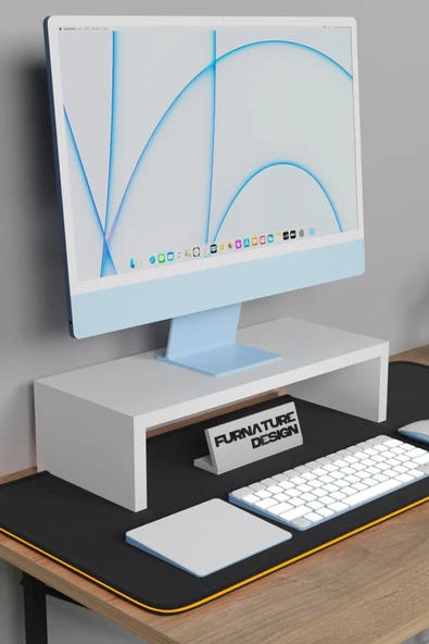 Monitör Yükseltici Bilgisayar Ekran Yükseltici Beyaz - 2