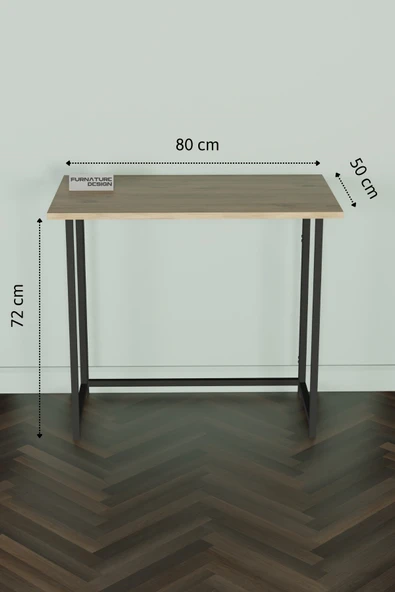 Katlanır Çalışma Masası 50 X 80 Cm Bilgisayar Laptop Mutfak Katlanır Masa Atlantik Çam - 5