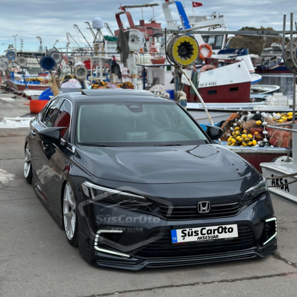 Honda Civic FE 2022 Sonrası Uyumlu Batman Yarasa Ayna Kapağı Piano Black ABS Plastik - Resim 2