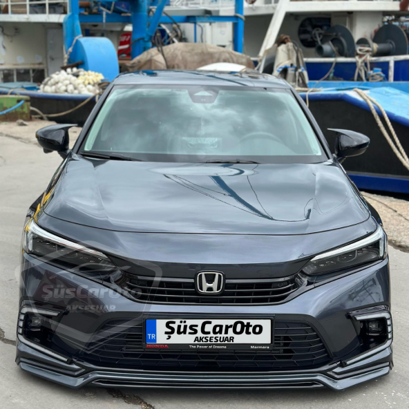 Honda Civic FE 2022 Sonrası Uyumlu Batman Yarasa Ayna Kapağı Piano Black ABS Plastik - Resim 6