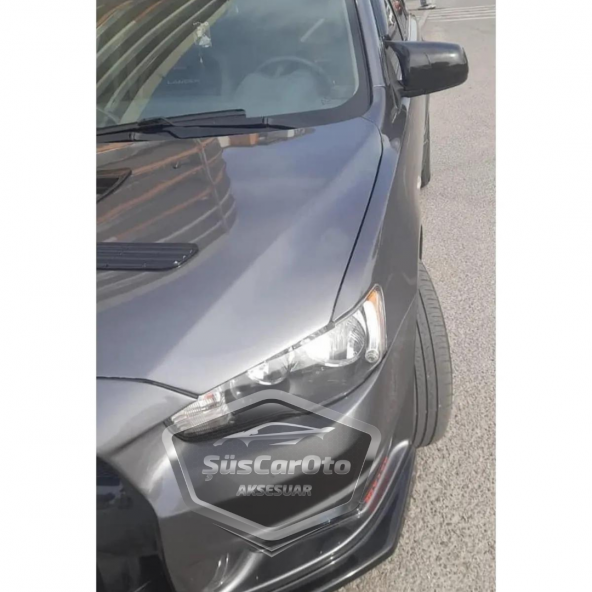 Mitsubishi Lancer 2008-2013 Uyumlu Batman Yarasa Ayna Kapağı Piano Black ABS Plastik - Resim 3