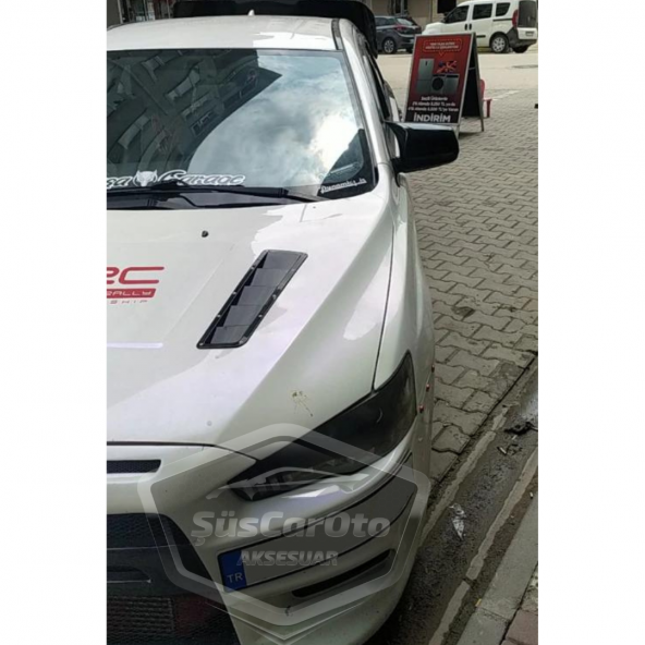 Mitsubishi Lancer 2008-2013 Uyumlu Batman Yarasa Ayna Kapağı Piano Black ABS Plastik - Resim 4