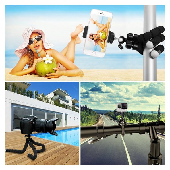 Tripod Kamera Cep Telefonu Tripodu Stand Çubuğu Tripot Büyük Boy Akrobat Tripod - 4