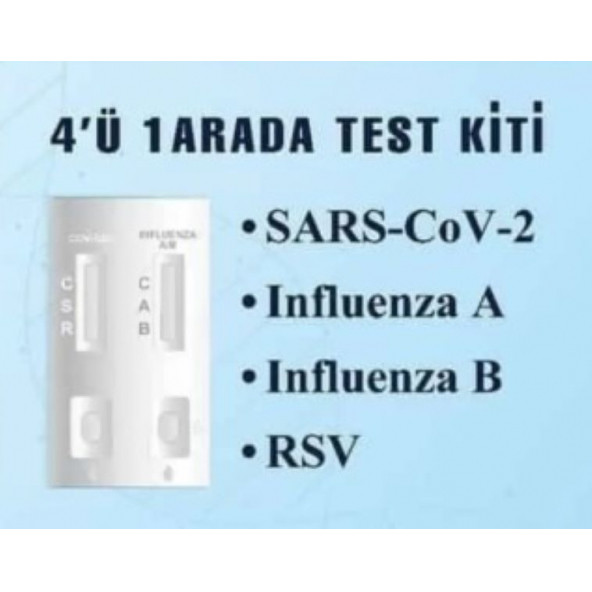 Covid Test Kiti Influenza (a-b) - Cvd -rsv 4'lü Test - 4ü 1 Arda Combo - 2