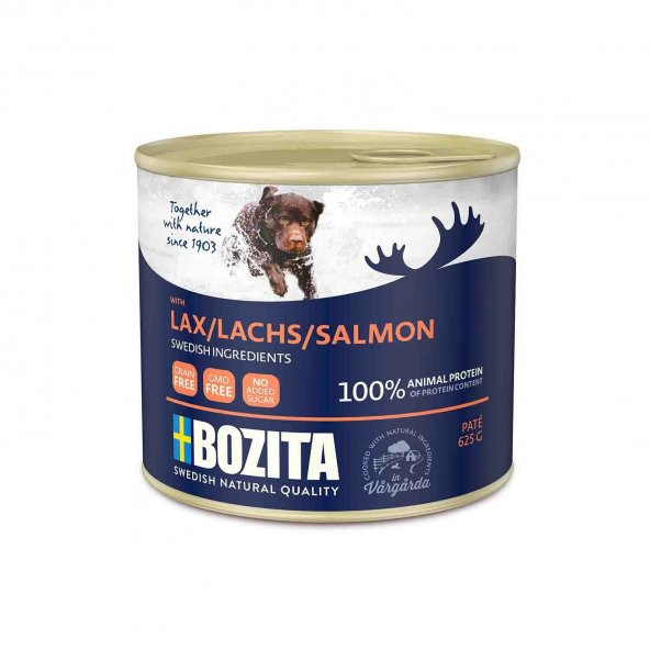 Bozita Natural Tahılsız Somon Balıklı Konserve Yetişkin Köpek Maması 625 G