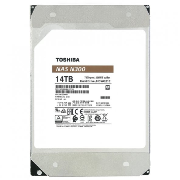 Toshiba N300 14TB 7200Rpm 512MB - HDWG21EUZSVA HDEXW10ZNA51F