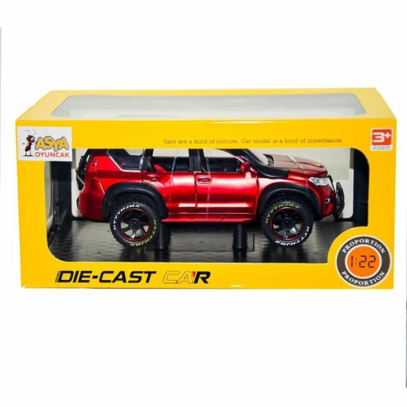 53522-25B Kutulu 1 : 22 Sesli Model Kırmızı Araba - Asya Oyuncak - 2