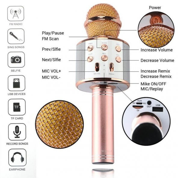 Bluetooth Karaoke Mikrofon - 2