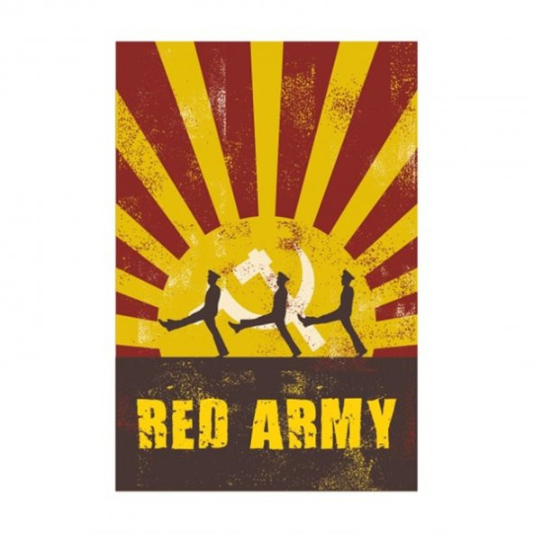 Red Army Kızıl Ordu Retro Vintage Ahşap Poster