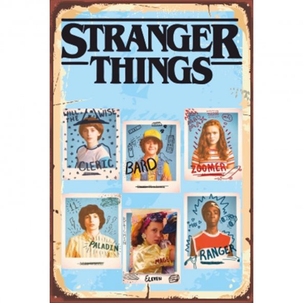 Stranger Things Retro Ahşap Poster