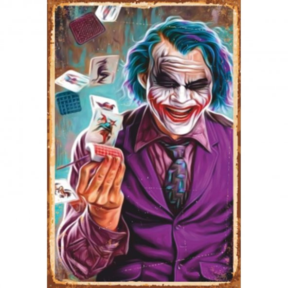 The Joker Retro Ahşap Poster