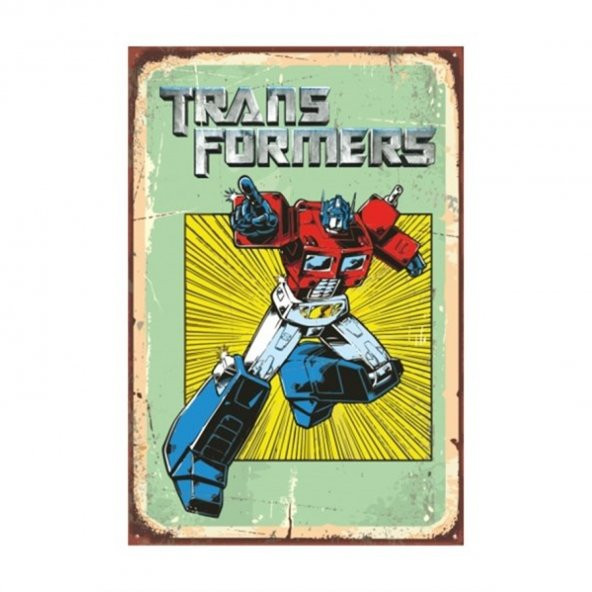 Transformers  Retro Vintage Ahşap Poster