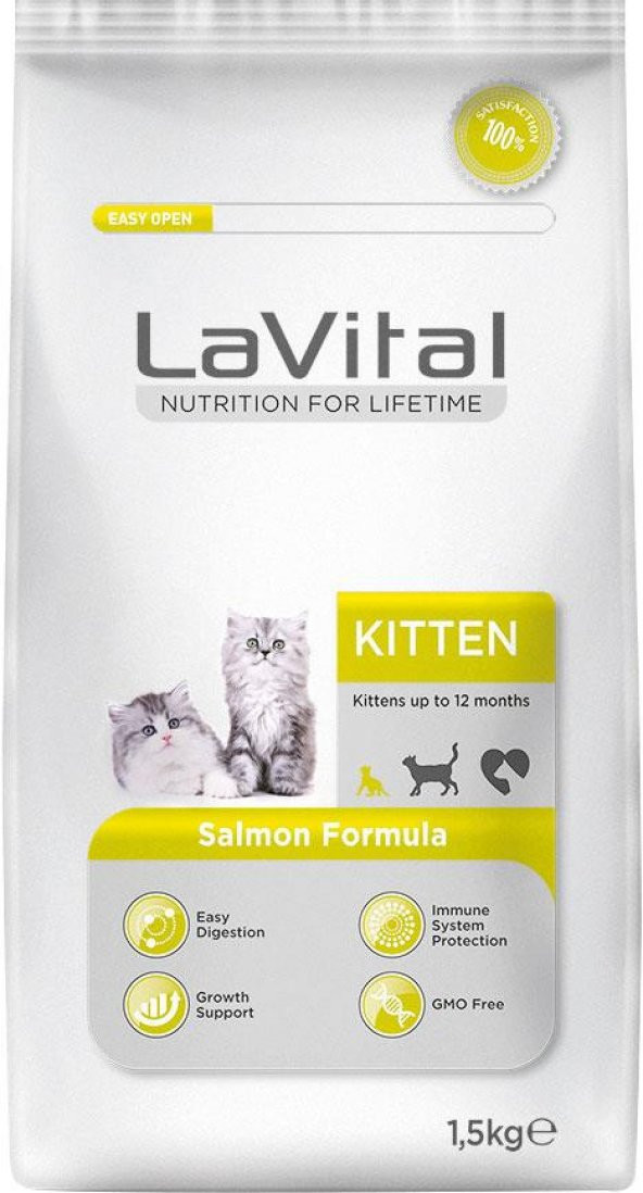 LaVital Somonlu Yavru Kedi Maması 1,5 Kg
