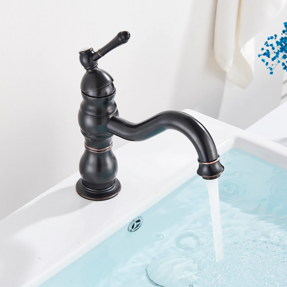 FKN Royal Kısa Siyah Lavabo Bataryası - 3