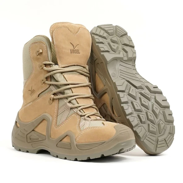 VOGEL1490 Çöl Beji Rengi Fermuarsız Arazi Outdoor Trekking Askeri Botu 4 Mevsim - 2