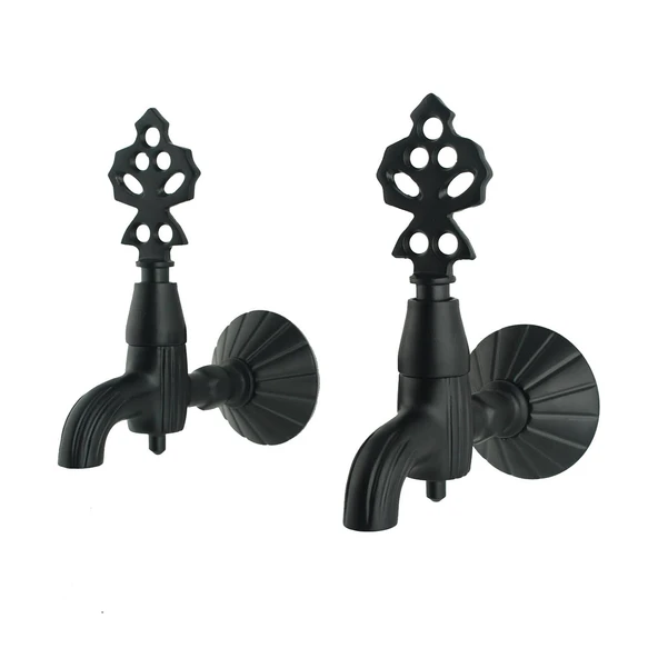 FKN İkili Hamam Taslı Lüx Siyah Osmanlı Musluk - Resim 2