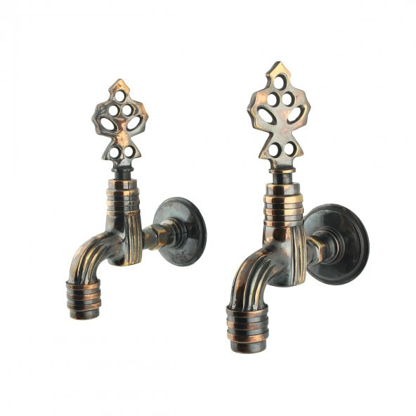 FKN İkili Lüx Perlatörlü Bakır Eskitme Osmanlı Musluk ürün görseli