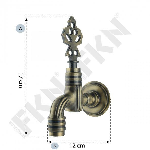 FKN İkili Hamam Taslı Lüx Perlatörlü Antik Osmanlı Musluk - Resim 4