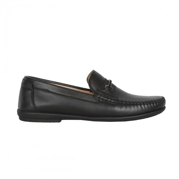 Balayk 022 Siyah Lz %100 Deri Yazlık Erkek Klasik Loafer Ayakkabı