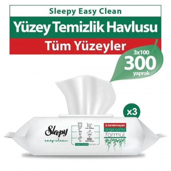 Easy Clean Yüzey Temizlik Havlusu 100 Yaprak 3 Paket