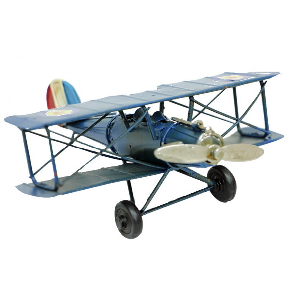 Dekoratif Metal Uçak Çift Kanatlı C0201 Model -M43
