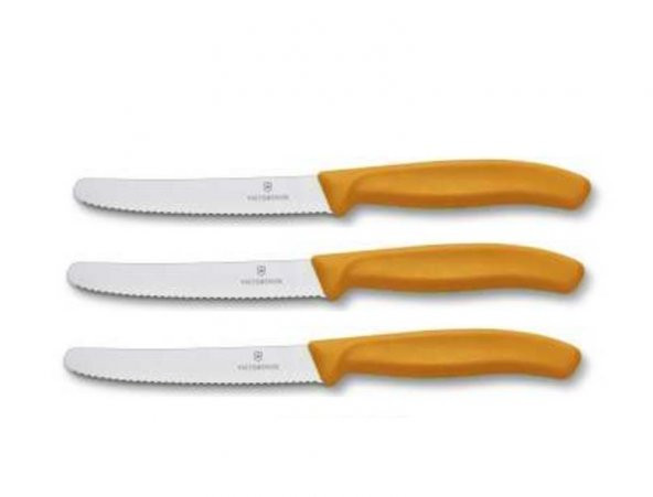 ​​​​​​​​​​​​​​​​​​​​​​​​​​​​​​Victorinox 6.7836.L119 SwissClassic 11cm Domates & Sosis Bıçağı 3 Lü Set