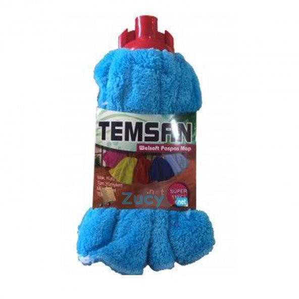 Yedek Islak Temizlik Kovası Mop Takımı Seti - Temsan Havlu Mop + Metal Çizgili Vidalı Sap - 1 Adet - 3
