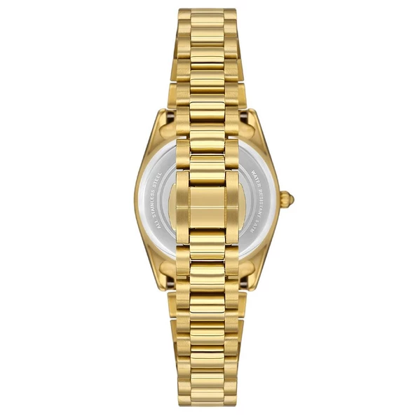 U.S. POLO ASSN. USPA2067-07 ALTIN KAPLAMA TAŞLI KADIN KOL SAATİ - Resim 3