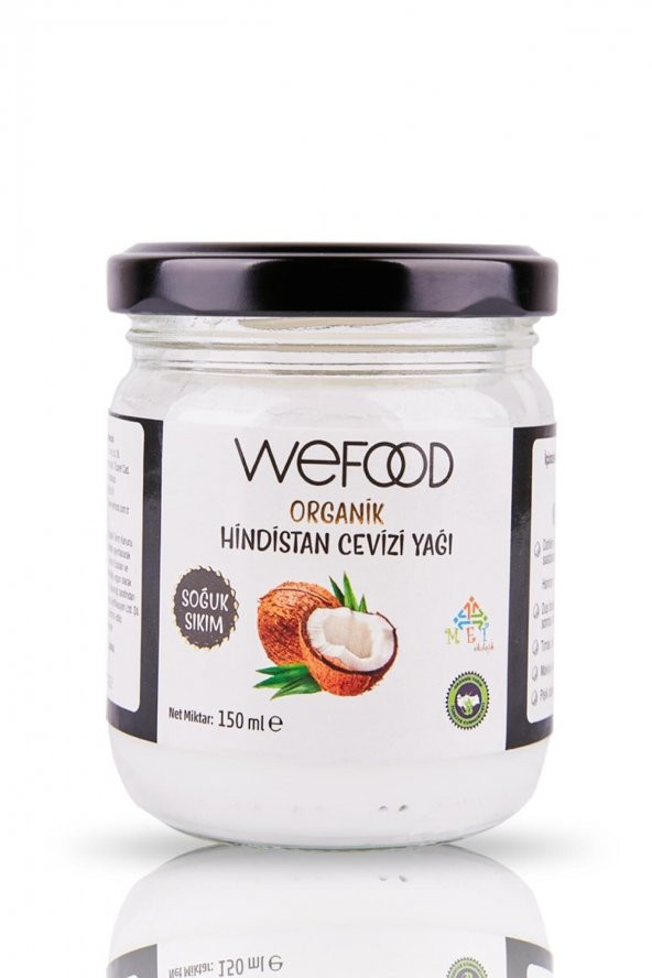 Wefood Organik Hindistan Cevizi Yağı 150 ml (Soğuk Sıkım)