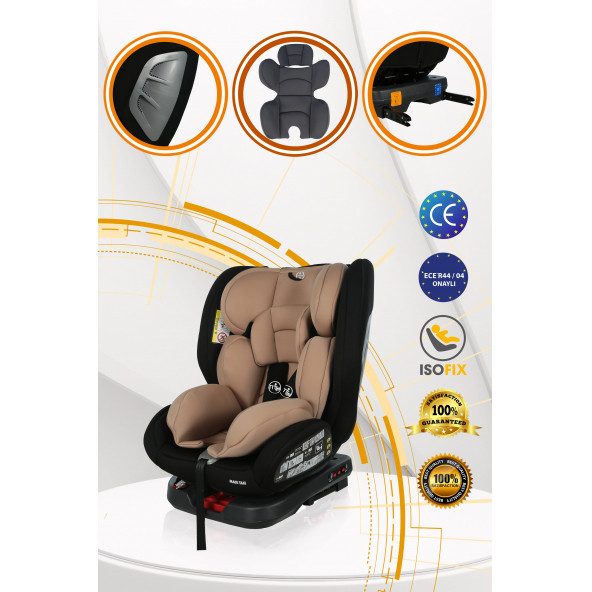 Maxi Taxi Safe Travel 0-36 Kg 360° Dönebilen Isofix Oto Koltuğu Krem - 2