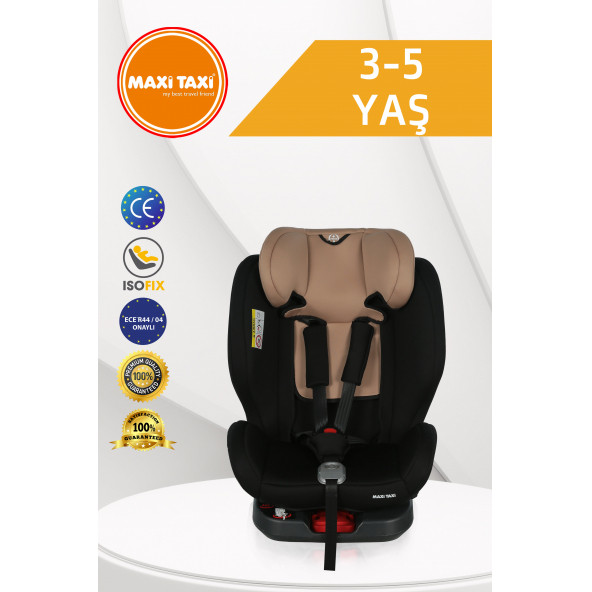 Maxi Taxi Safe Travel 0-36 Kg 360° Dönebilen Isofix Oto Koltuğu Krem - 5