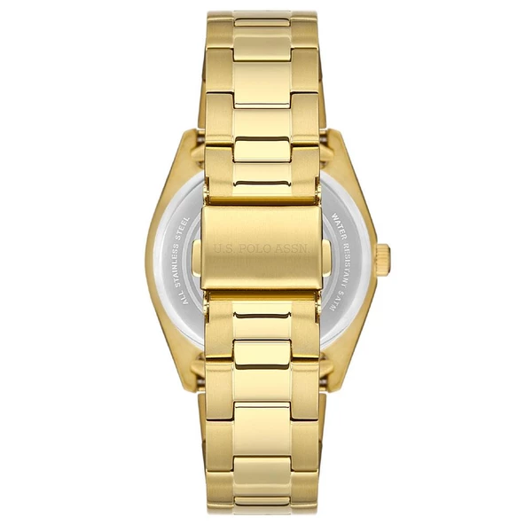 U.S. POLO ASSN. USPA2068-07 ALTIN KAPLAMA KADIN KOL SAATİ - 3