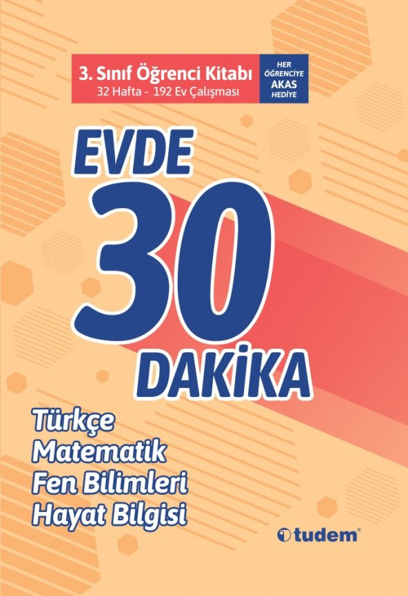 Tudem 3. Sınıf Evde 30 Dakika Öğrenci Kitabı 2023