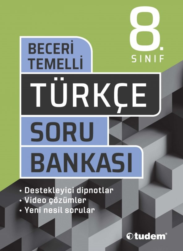 Tudem 8. Sınıf Türkçe Beceri Temelli Soru Bankası 2023
