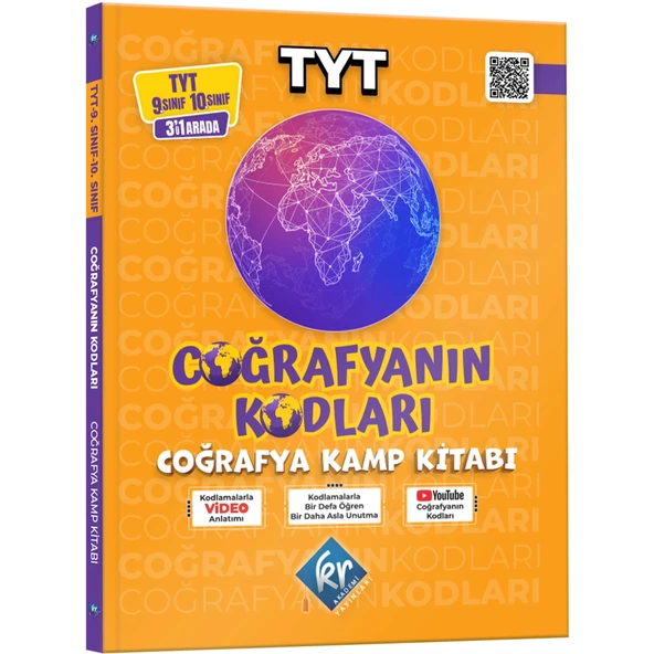 Coğrafyanın Kodları TYT Coğrafya 9. Sınıf 10. Sınıf Kamp Kitabı KR Akademi Yayınları