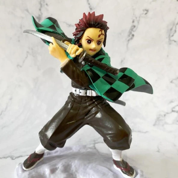Anime Demon Slayer Tanjiro Kamado 15 cm Karakter Figür Oyuncak Biblo